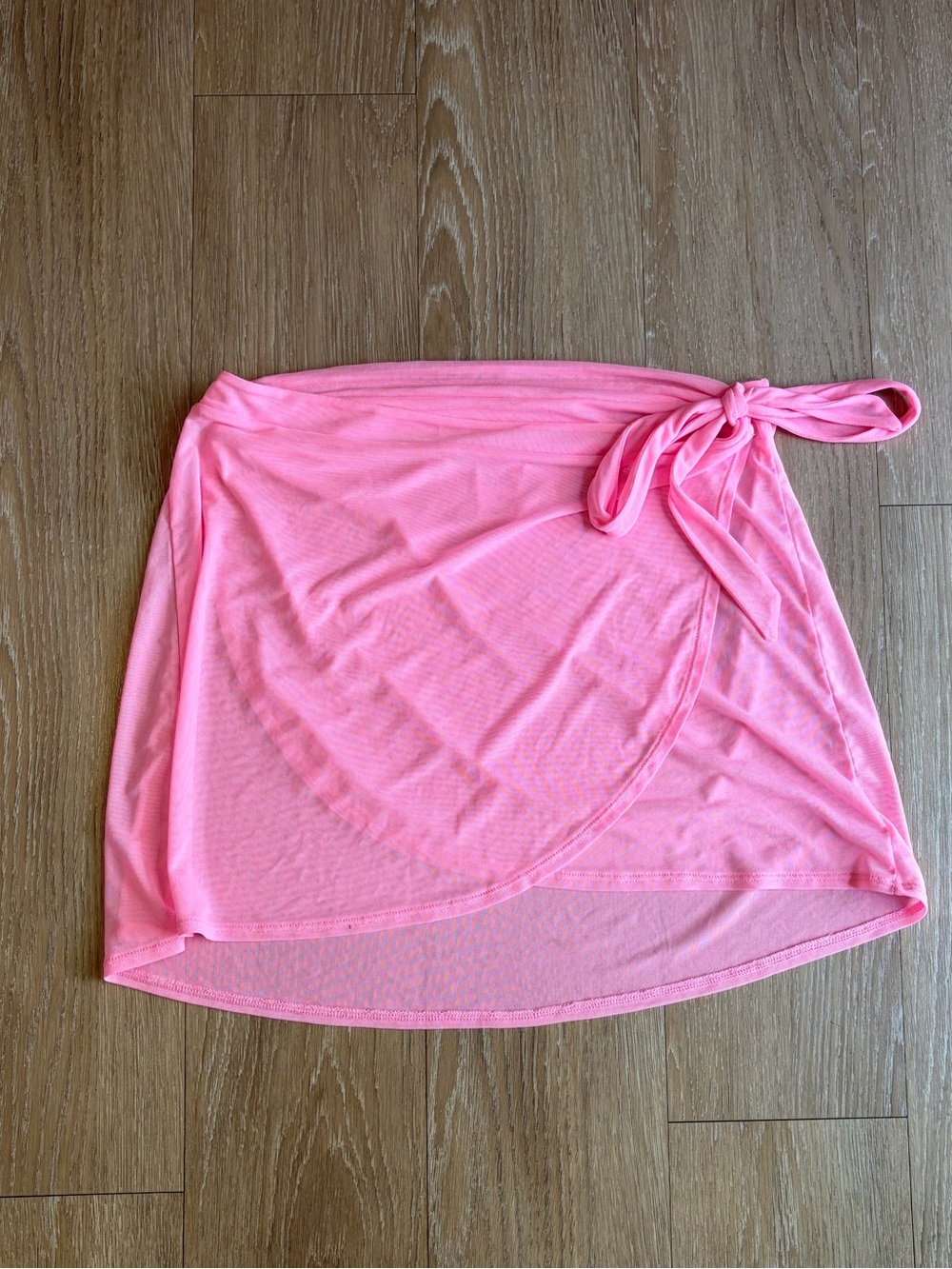 Women’s Baby Pink Mesh Swim Cover-Up Sarong